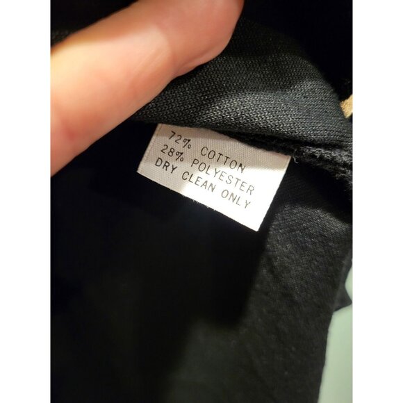 St John Sport Black Gold Velour Long Sleeve Mock Neck Top Sz S - Picture 6 of 6